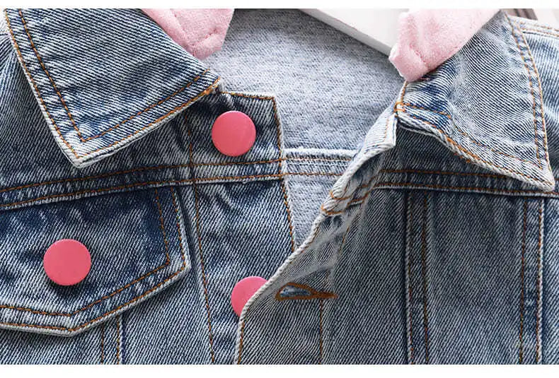 Kids Denim Jackets for Girls Baby New Flower Embroidery Coats Fashion Spring Autumn Children Outwear Ripped Jeans Jackets 1-5Y