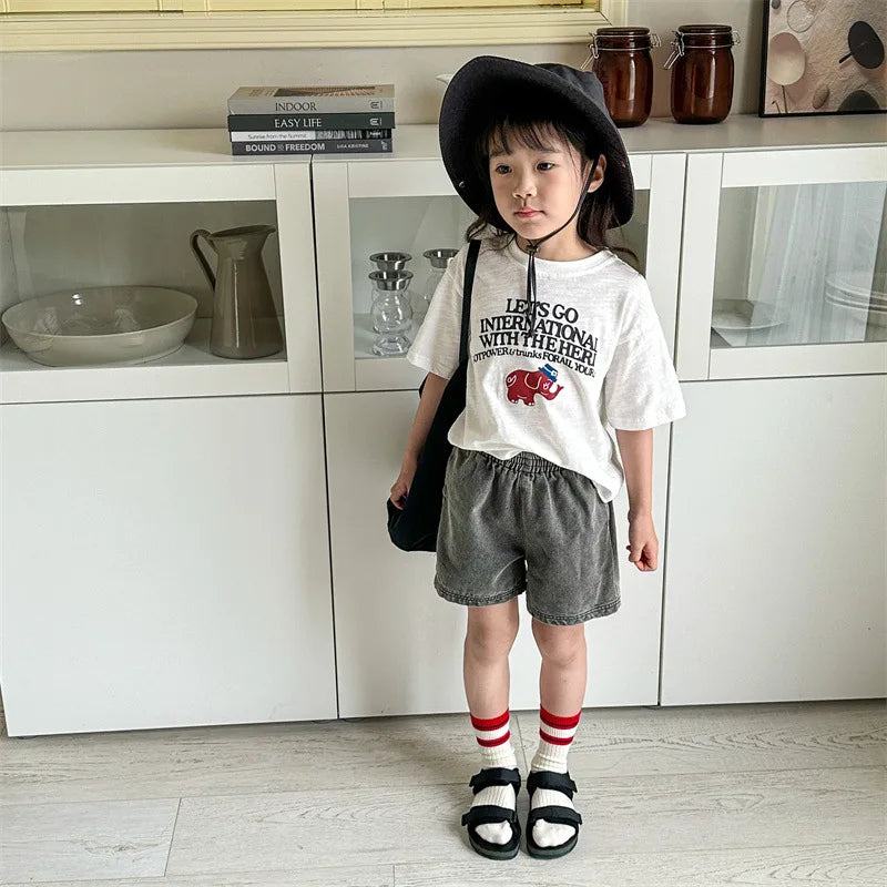 2024 Summer New Children Denim Shorts Fashion Jeans for Baby Boys Girls Pants Toddler Casual Korean Kids Clothes 1 To 7 Years