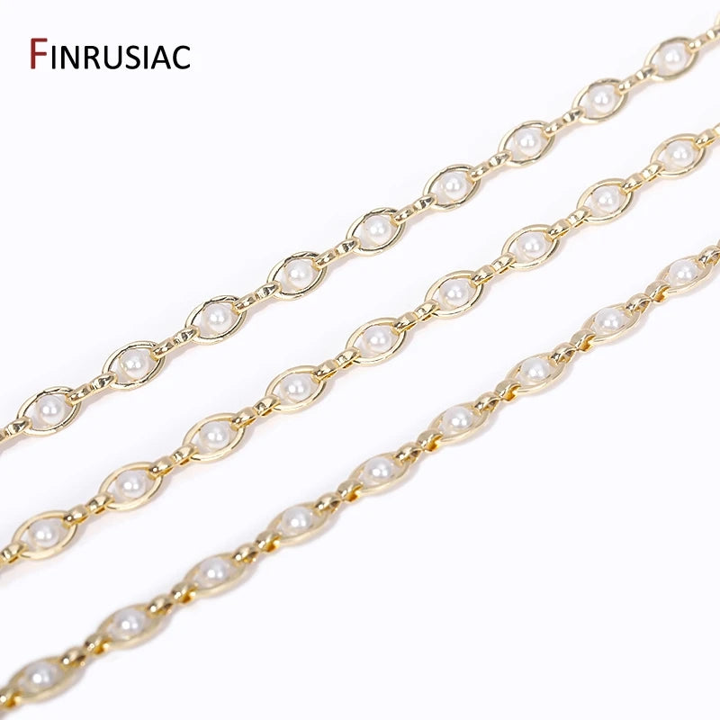 14K Gold Plated Chains for Jewelry Making Brass Metal Gold Chain Bulk DIY Necklace Bracelet Accessories Handmade Crafts Supplies