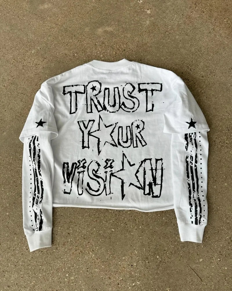 Hip hop high street long sleeve splicing star trend brand top men Harajuku street style pullover hoodie loose casual sweatshirt