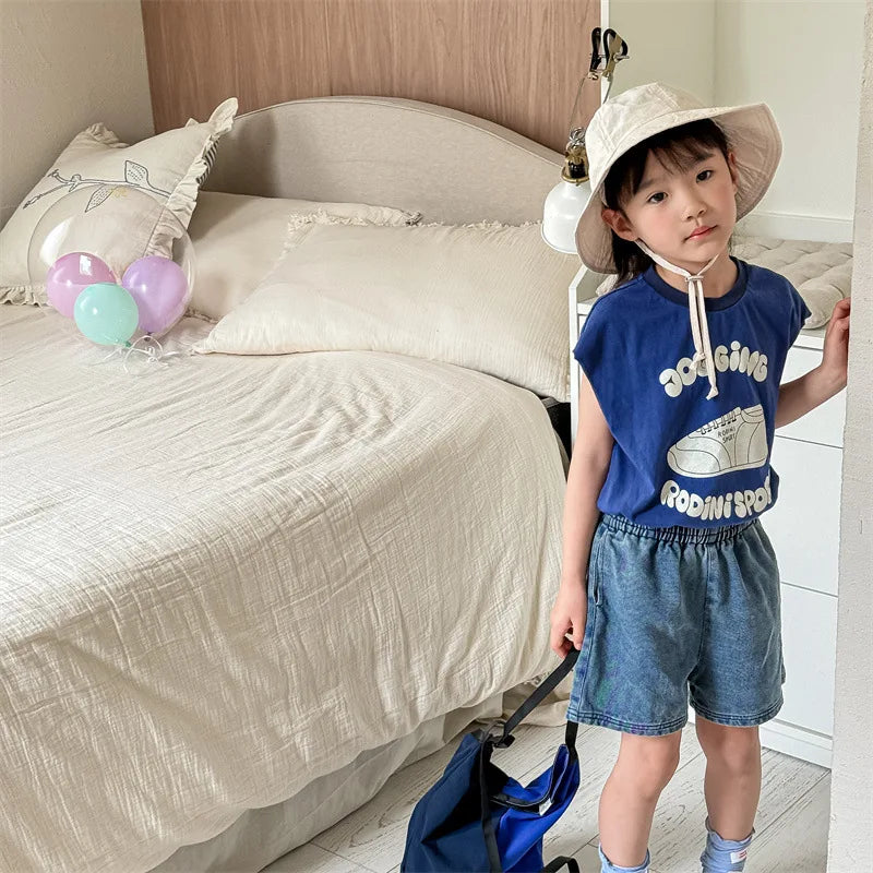 2024 Summer New Children Denim Shorts Fashion Jeans for Baby Boys Girls Pants Toddler Casual Korean Kids Clothes 1 To 7 Years