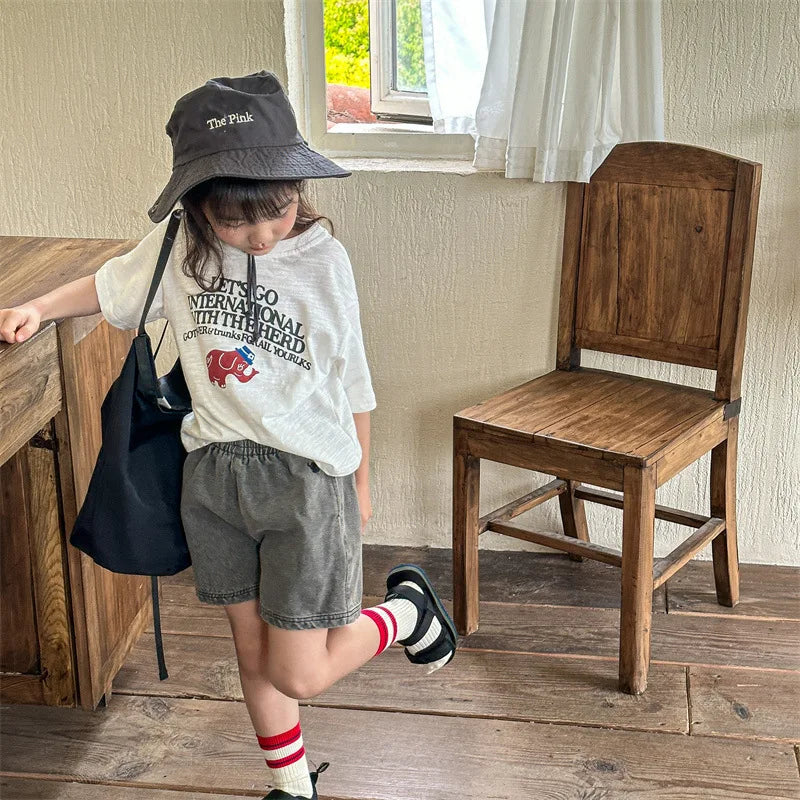 2024 Summer New Children Denim Shorts Fashion Jeans for Baby Boys Girls Pants Toddler Casual Korean Kids Clothes 1 To 7 Years