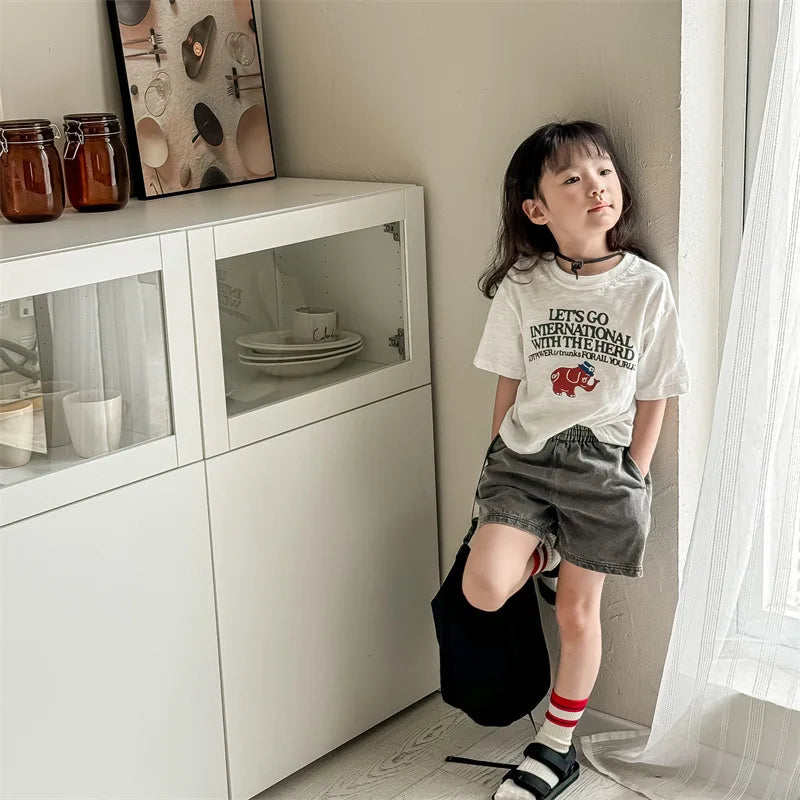 2024 Summer New Children Denim Shorts Fashion Jeans for Baby Boys Girls Pants Toddler Casual Korean Kids Clothes 1 To 7 Years