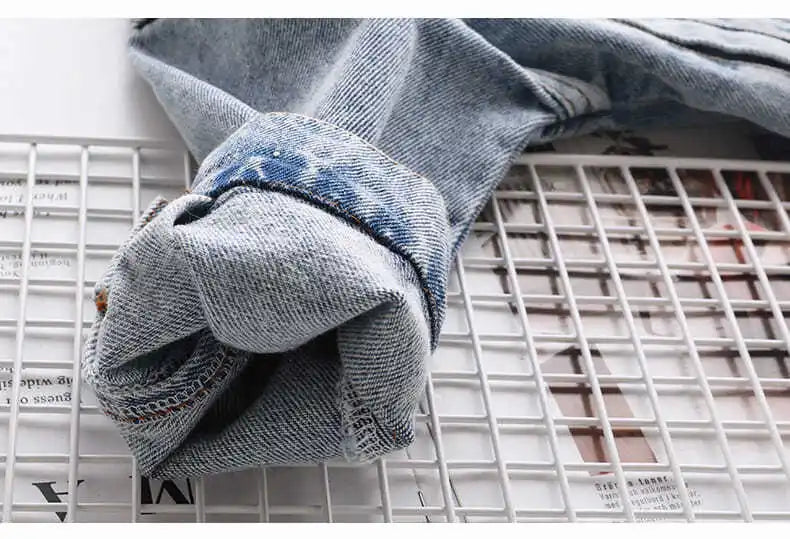 Kids Denim Jackets for Girls Baby New Flower Embroidery Coats Fashion Spring Autumn  Children Outwear Ripped Jeans Jackets 1-5Y