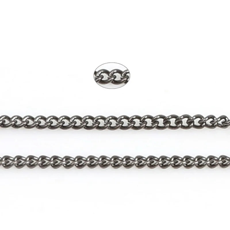 5m/lot 3*2mm Rhodium/Silver/Gold/Gunmetal /Antique Bronze Plated Iron Chains Fitting For Make Necklace Bracelet Jewelry Findings