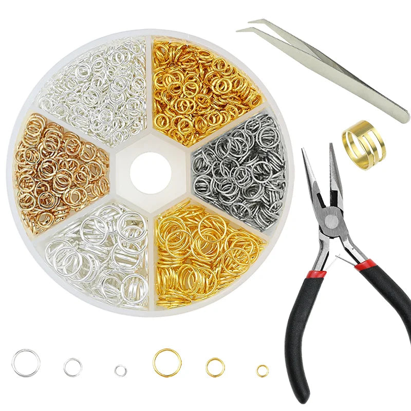 Kc Gold Color Alloy Jewelry Open Jump Rings Set Accessories Kit for DIY Bracelet Necklace Chain Making Supplies Findings 4 6 8mm