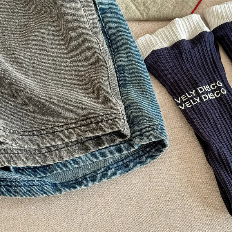 2024 Summer New Children Denim Shorts Fashion Jeans for Baby Boys Girls Pants Toddler Casual Korean Kids Clothes 1 To 7 Years