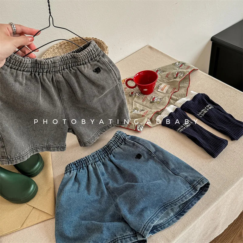 2024 Summer New Children Denim Shorts Fashion Jeans for Baby Boys Girls Pants Toddler Casual Korean Kids Clothes 1 To 7 Years