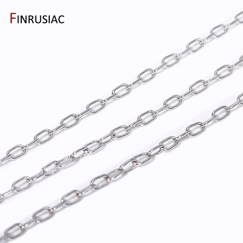 14K Gold Plated Chains for Jewelry Making Brass Metal Gold Chain Bulk DIY Necklace Bracelet Accessories Handmade Crafts Supplies
