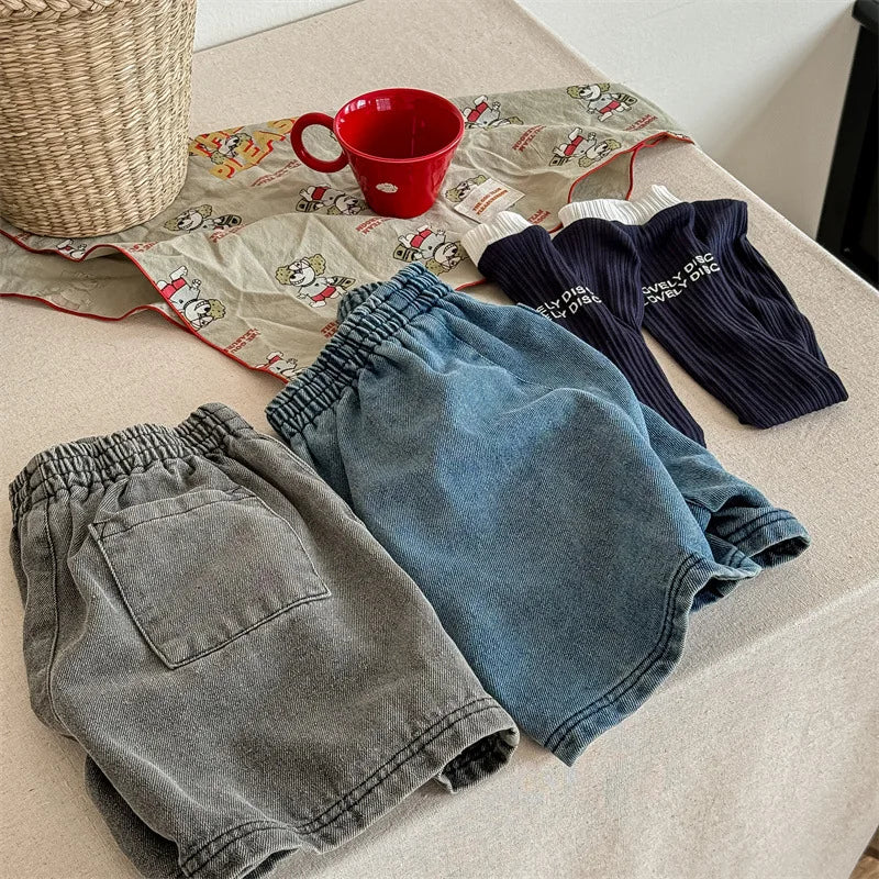 2024 Summer New Children Denim Shorts Fashion Jeans for Baby Boys Girls Pants Toddler Casual Korean Kids Clothes 1 To 7 Years