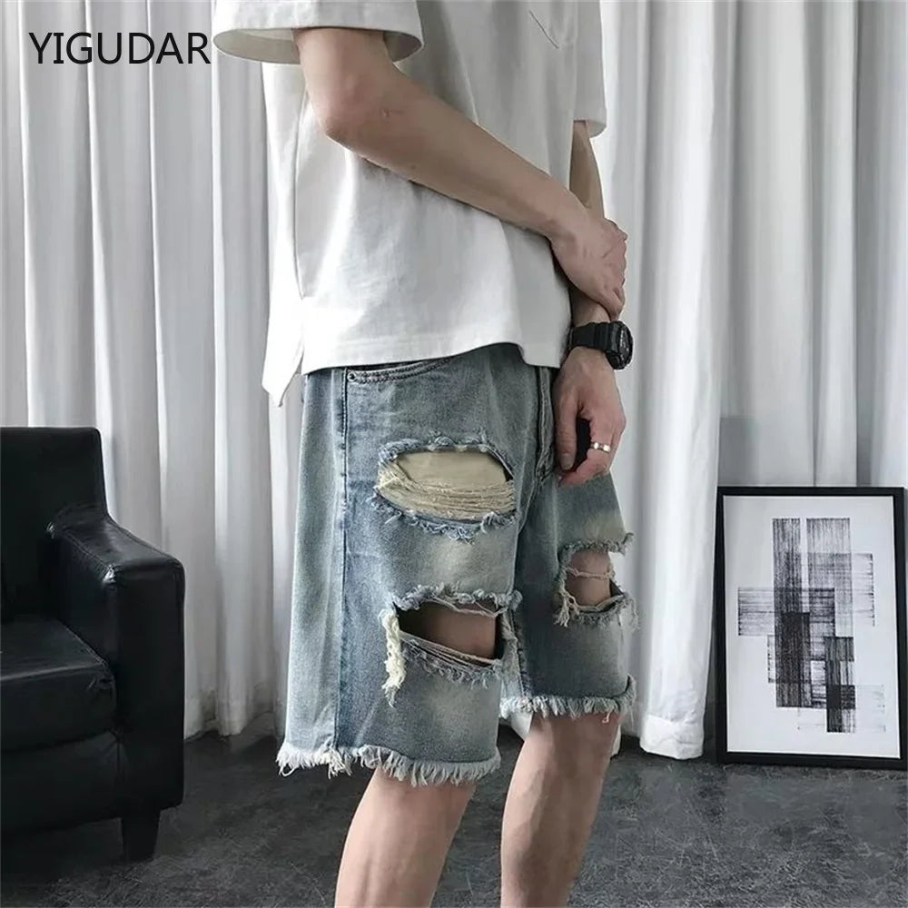 Men Pant Man Jeans High Waist Denim Pants Wide Leg Denim Clothing Blue Jeans Vintage Quality Fashion Straight Pants jeans