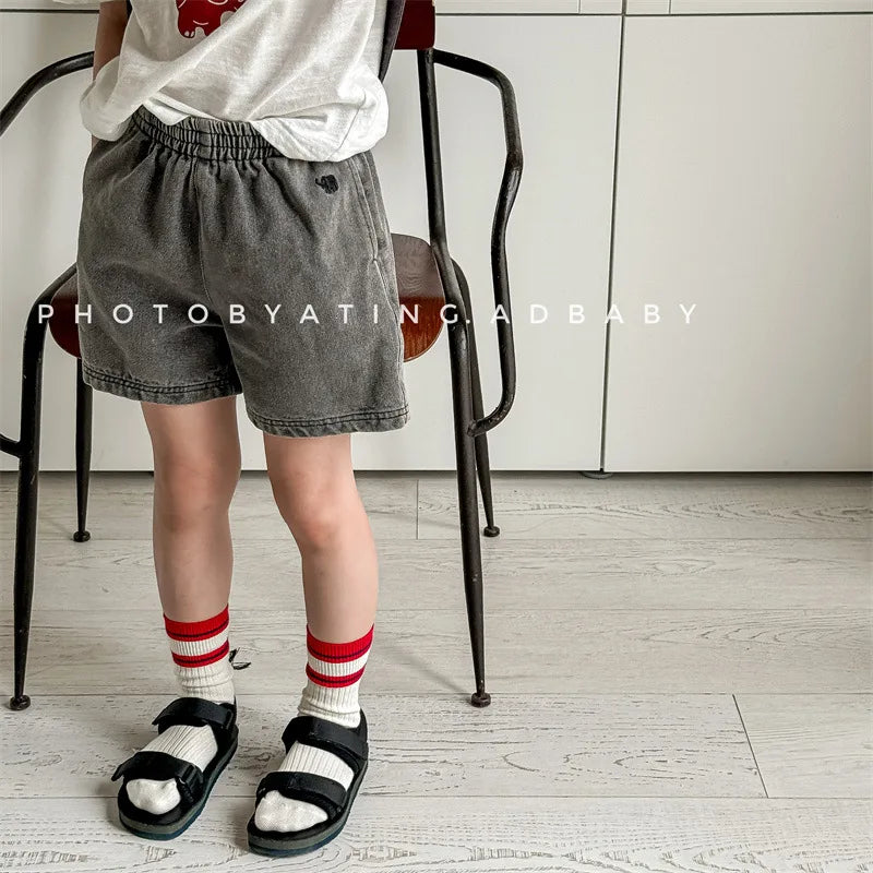 2024 Summer New Children Denim Shorts Fashion Jeans for Baby Boys Girls Pants Toddler Casual Korean Kids Clothes 1 To 7 Years