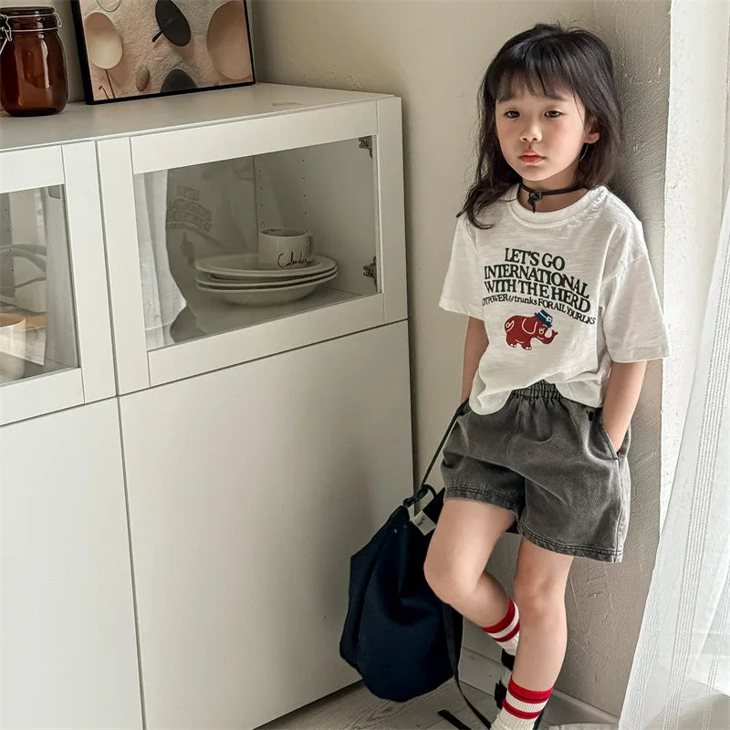 2024 Summer New Children Denim Shorts Fashion Jeans for Baby Boys Girls Pants Toddler Casual Korean Kids Clothes 1 To 7 Years