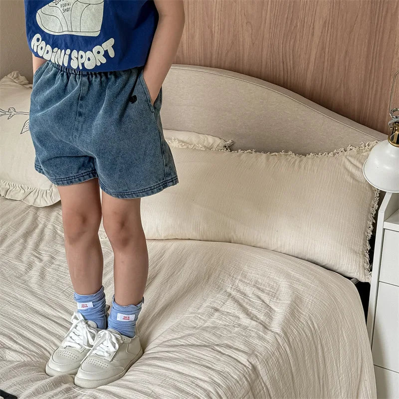 2024 Summer New Children Denim Shorts Fashion Jeans for Baby Boys Girls Pants Toddler Casual Korean Kids Clothes 1 To 7 Years