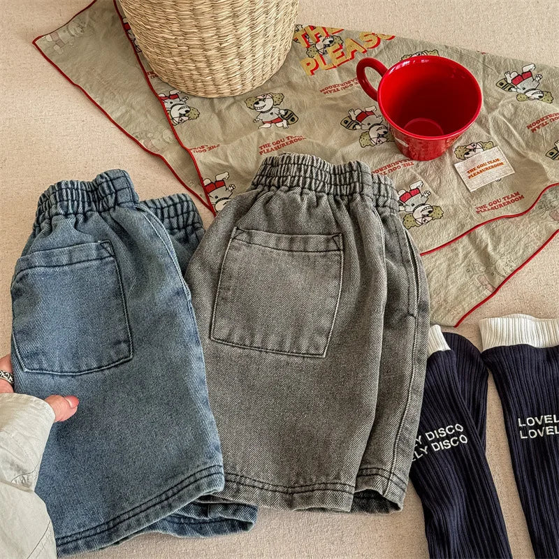 2024 Summer New Children Denim Shorts Fashion Jeans for Baby Boys Girls Pants Toddler Casual Korean Kids Clothes 1 To 7 Years