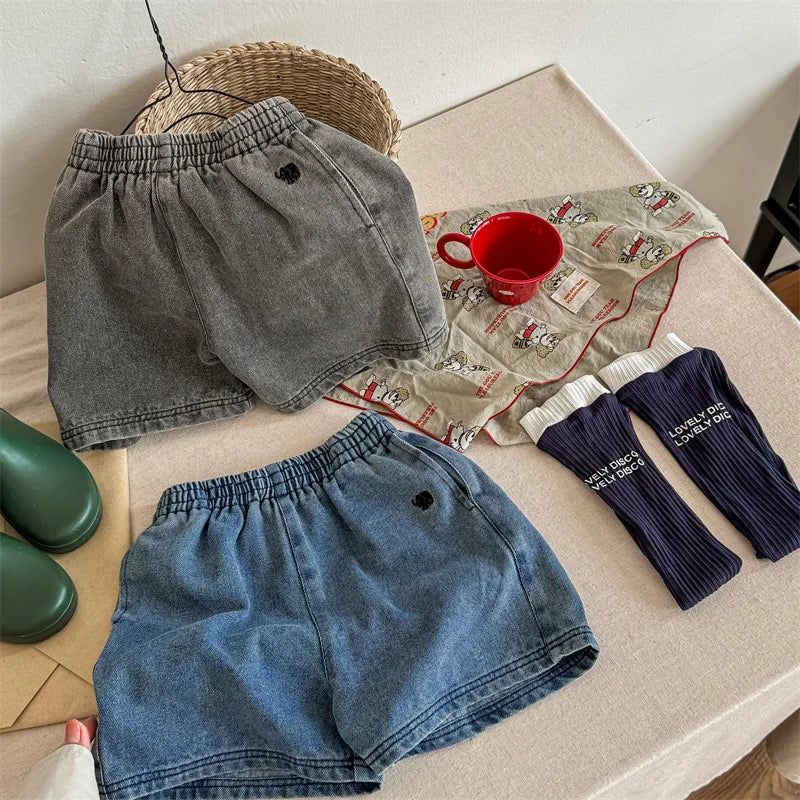 2024 Summer New Children Denim Shorts Fashion Jeans for Baby Boys Girls Pants Toddler Casual Korean Kids Clothes 1 To 7 Years