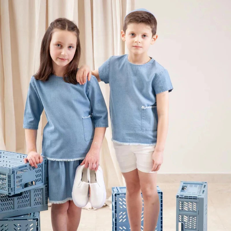 Kids Denim Clothes Casual Cotton Jeans for Boys Girls Toddler Kids Jeans Pants