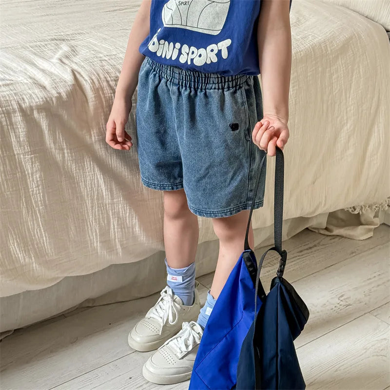 2024 Summer New Children Denim Shorts Fashion Jeans for Baby Boys Girls Pants Toddler Casual Korean Kids Clothes 1 To 7 Years
